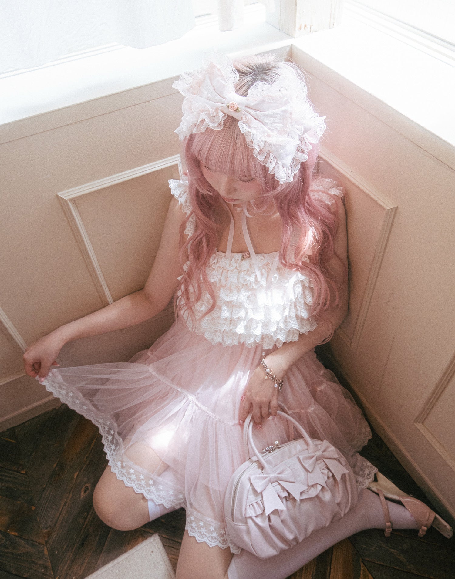 rosey ribbon head dress／Fiorforte – mellfy memory