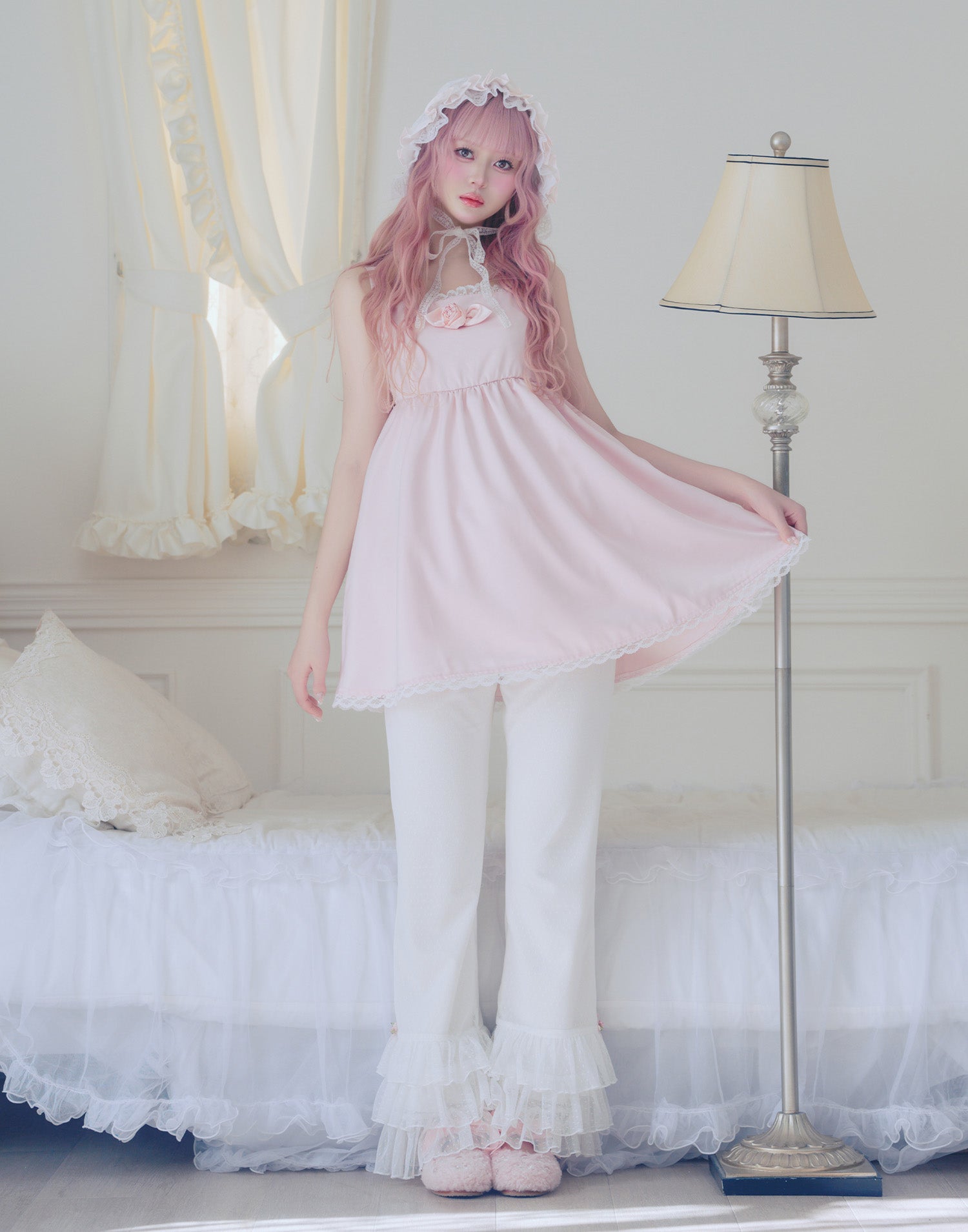 rose frill tulle pants – mellfy memory