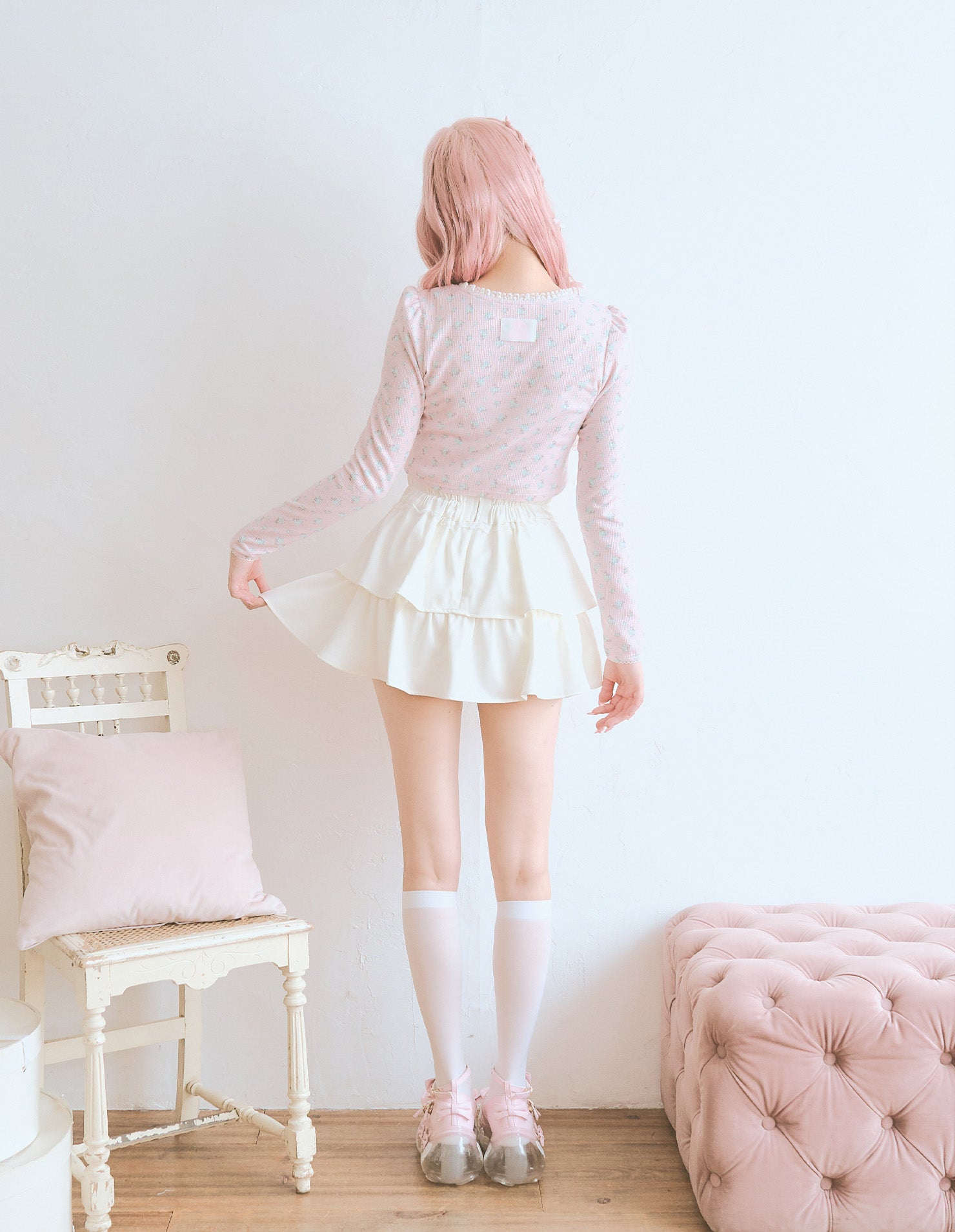 petit rose tiered skirt – mellfy memory