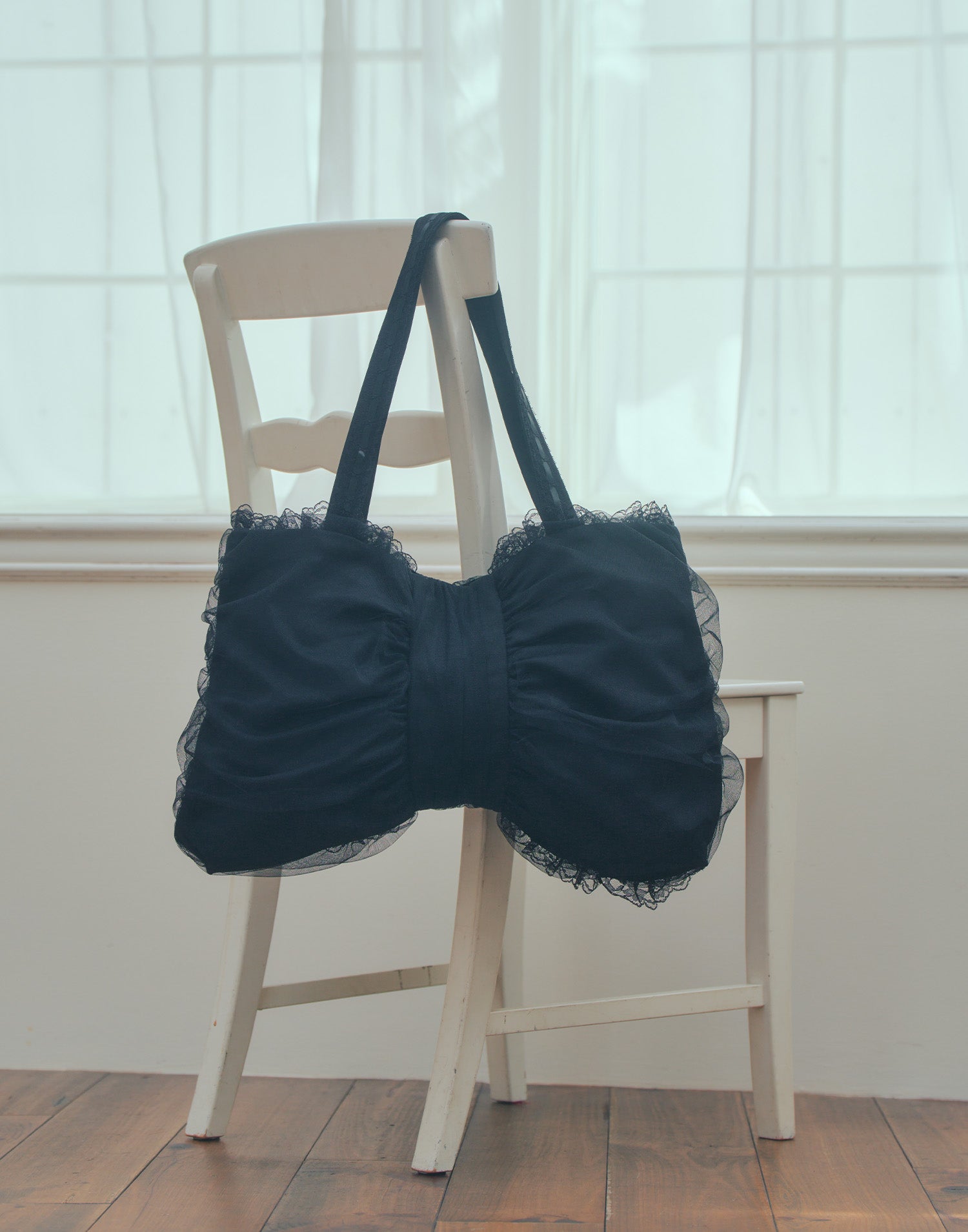 バッグ Lovely puff ribbon tote bag Lovely puff ribbon tote bag – mellfy memory