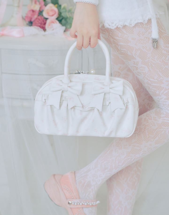 lacy ribbon boston bag – mellfy memory