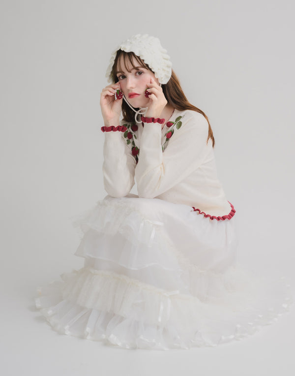fluffy lace スカート／ Lolime（Mサイズ・LLサイズ展開）
