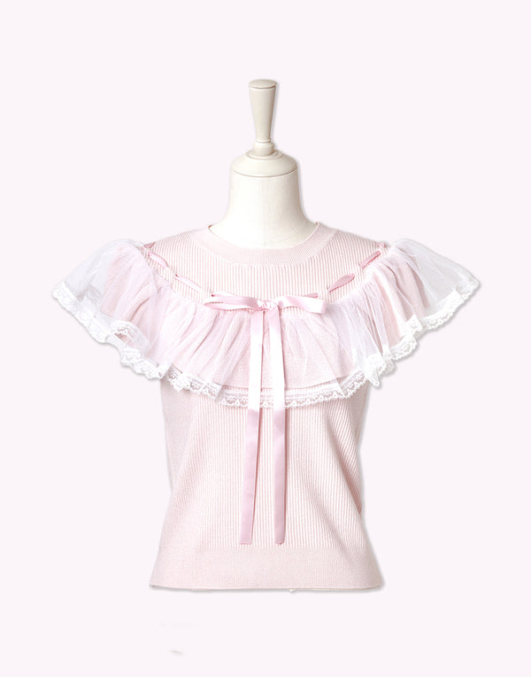 【4月発送】Angelic tulle & ribbonニット