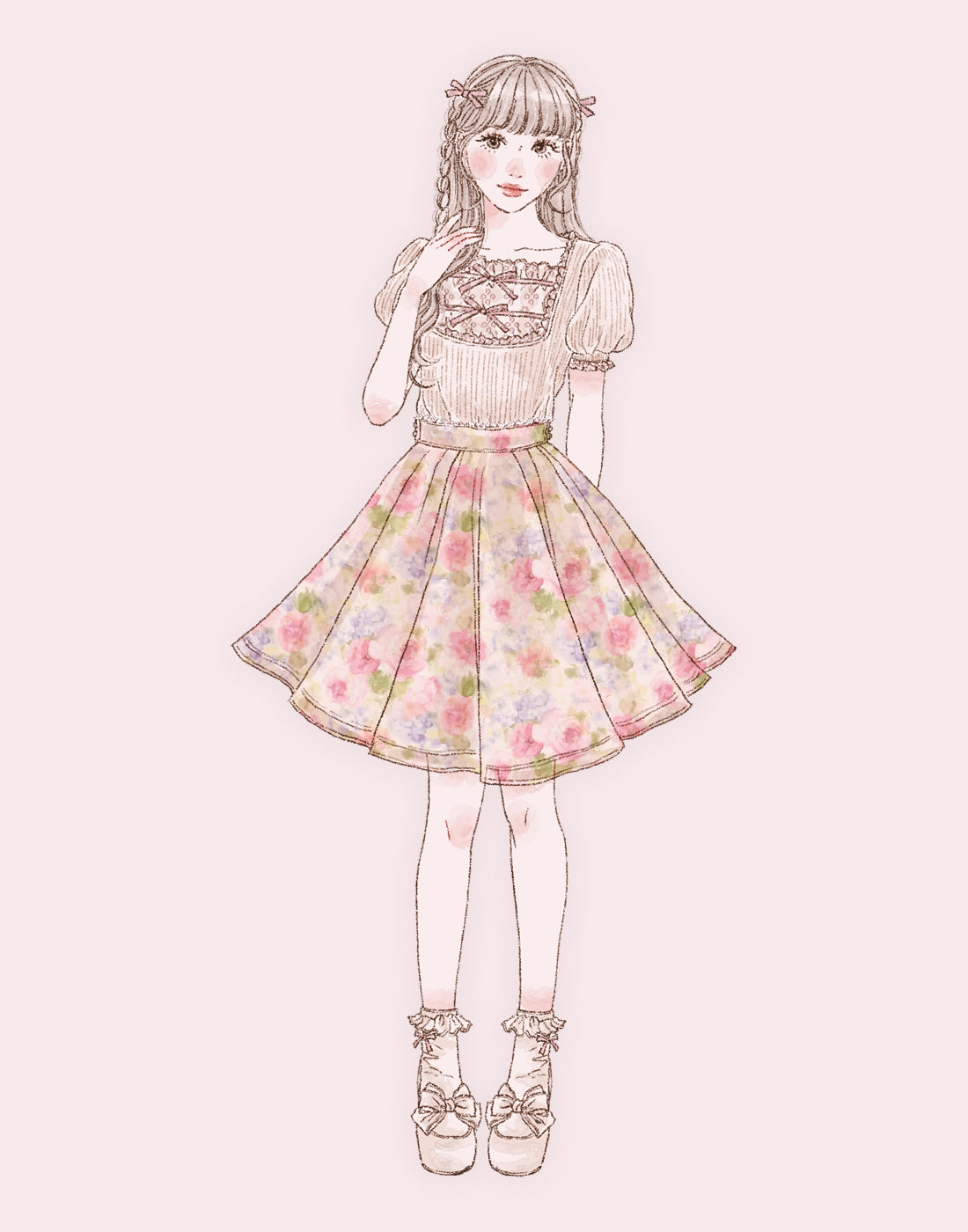 ニット セーター Cotton lace cute twin ribbon ニット レディース Cotton lace cute twin ribbon ニット – mellfy memory
