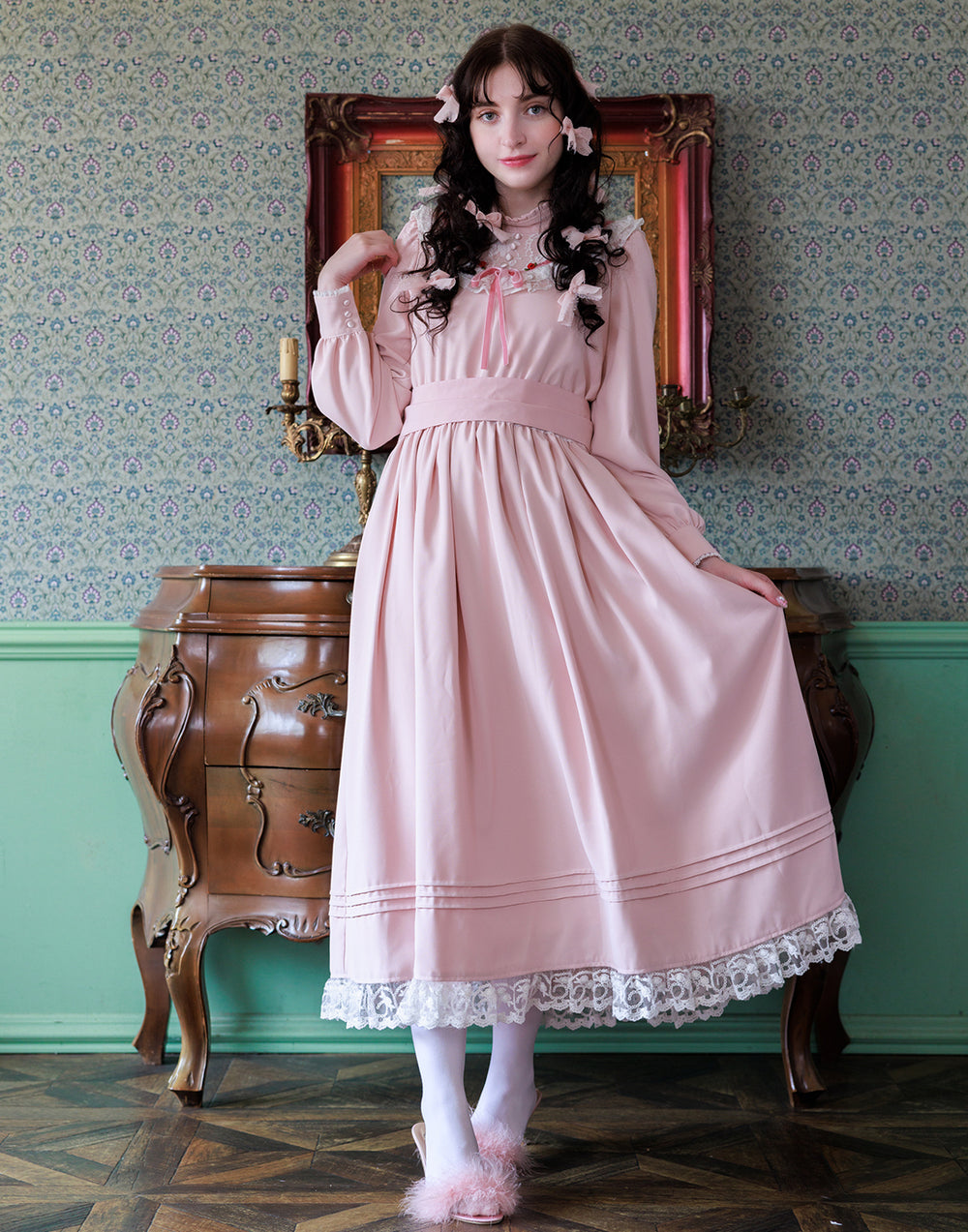 Afternoon Teaワンピース／ Lolime（Mサイズ・LLサイズ展開） – mellfy 