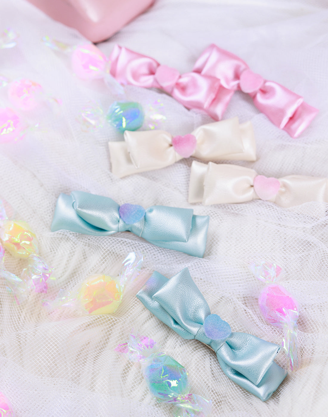 【3月発送】Marble Candy リボンクリップ（2個セット）