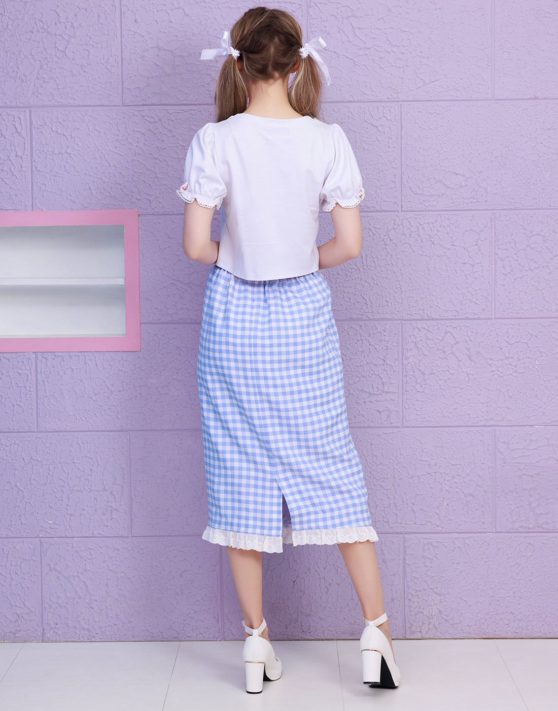 【3月発送】CANDY GIRL ギンガムチェックタイトスカート