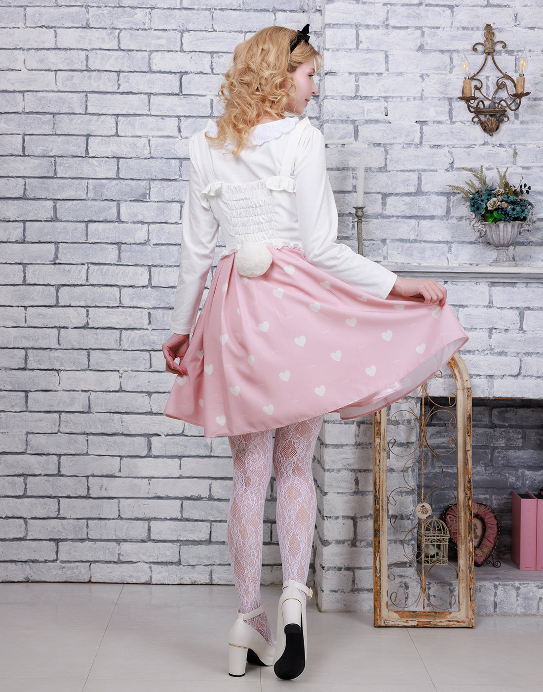【11月発送】SWEET BUNNYジャンパースカート／ Lolime（Mサイズ・LLサイズ展開）