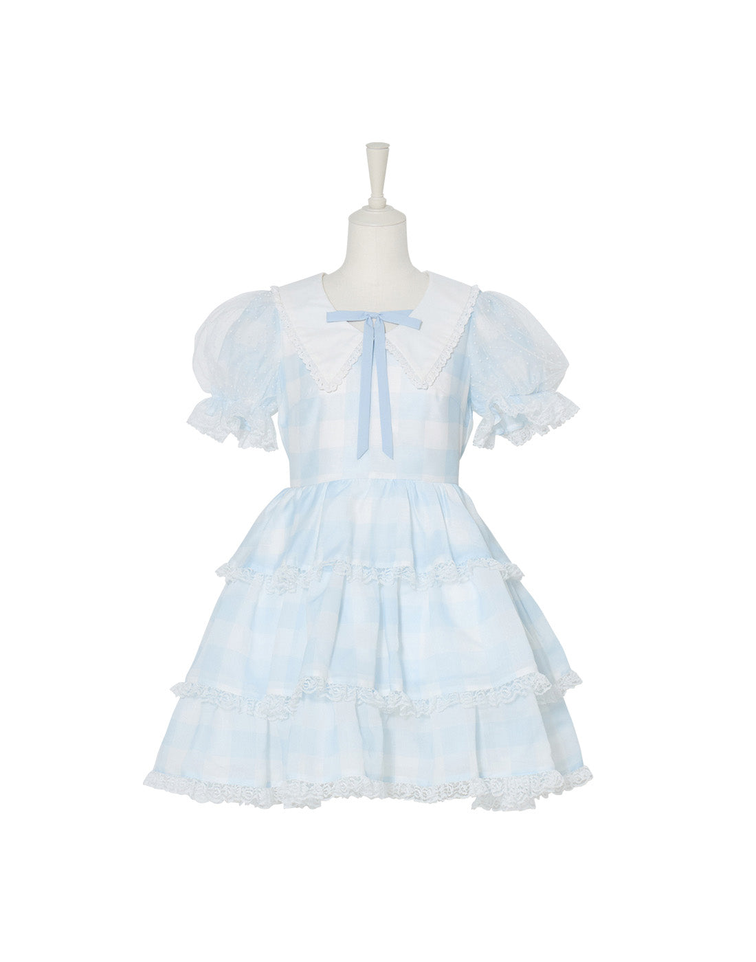 Fairy gingham tiered doll ワンピース Fairy gingham tiered doll ワンピース – mellfy memory
