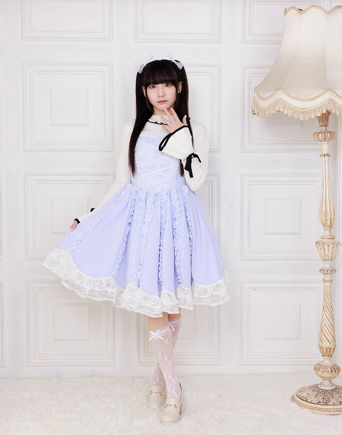 【10月発送】Lace up corset princess girl ワンピース