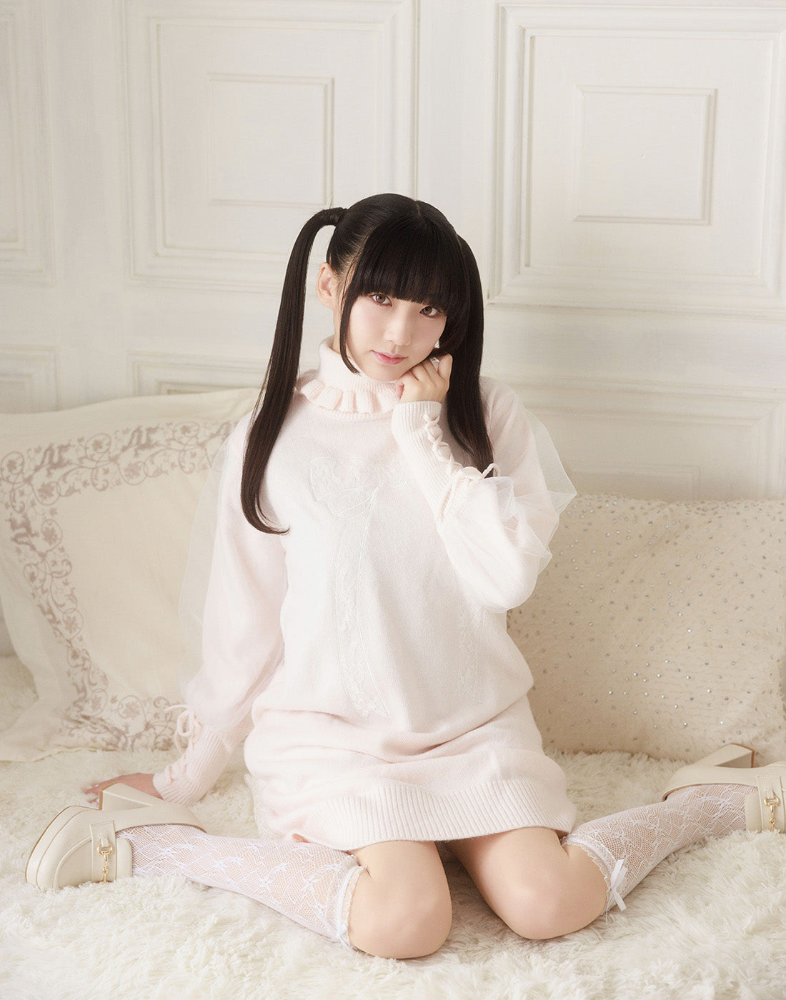 【10月発送】Beloved ribbon knit ワンピース