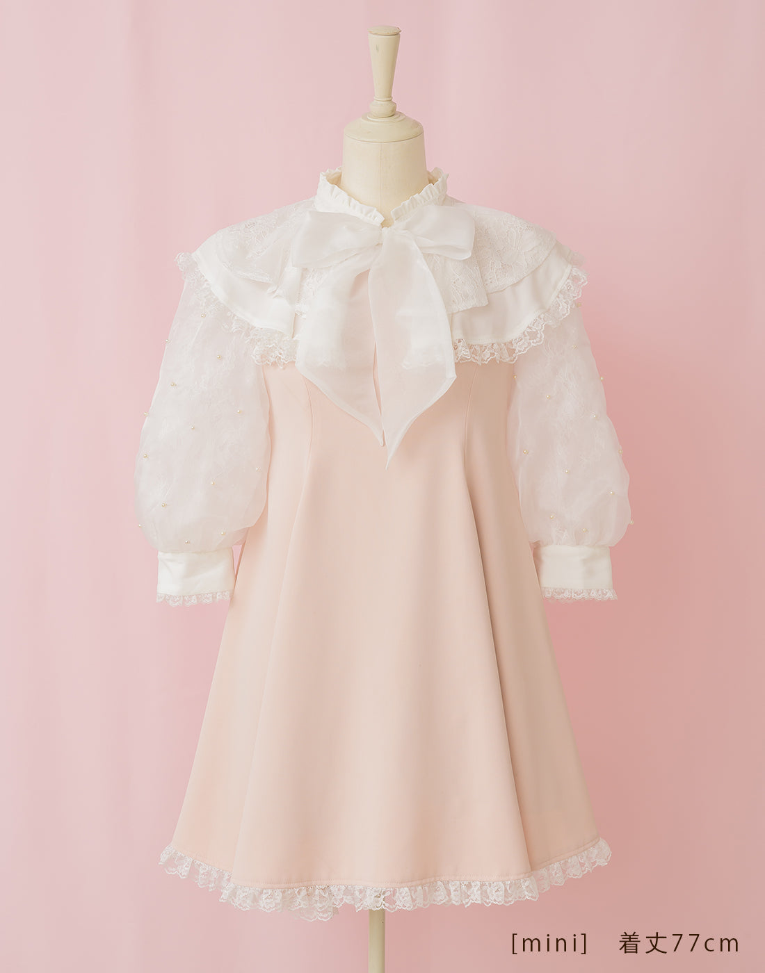 Lacy millefeuille frill collar ワンピース
