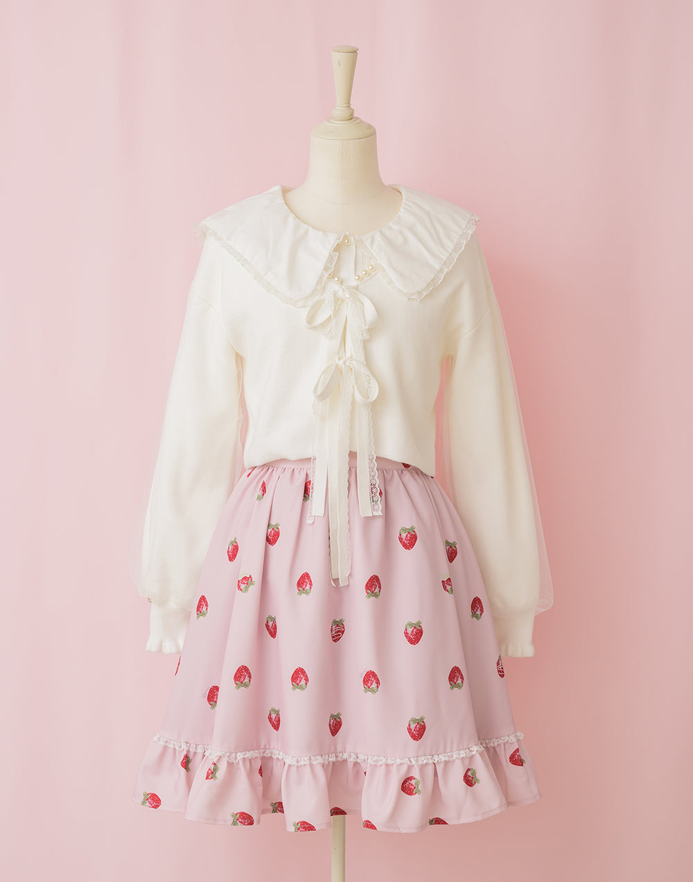 Twin ribbon pearl カーディガン – mellfy memory 