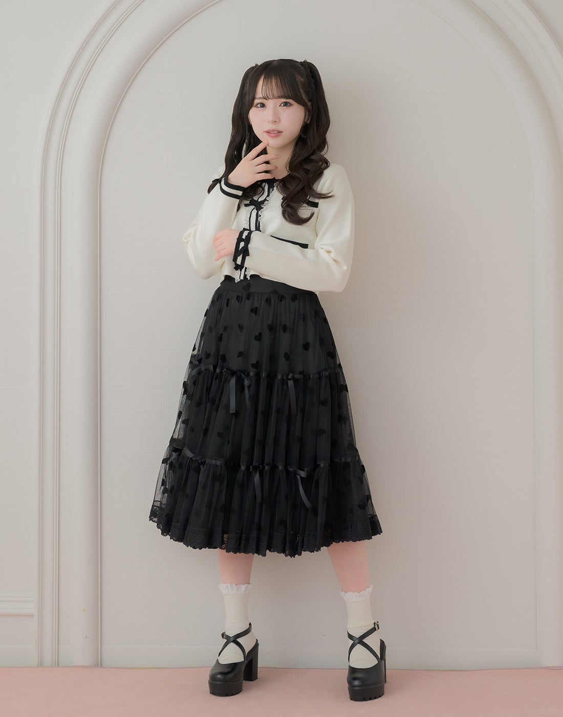 Dreamy heart tulle スカート