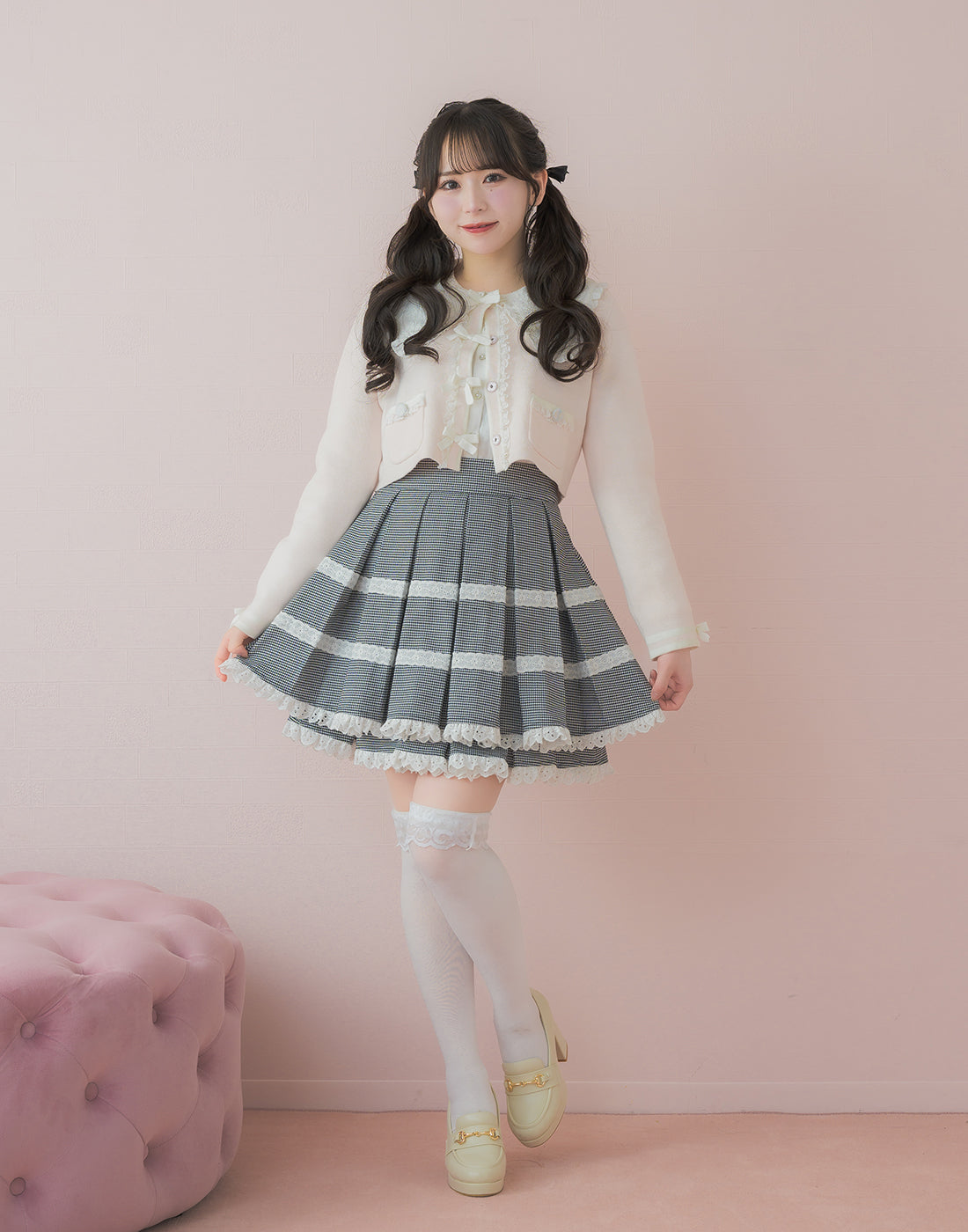 Like a doll classic check スカート