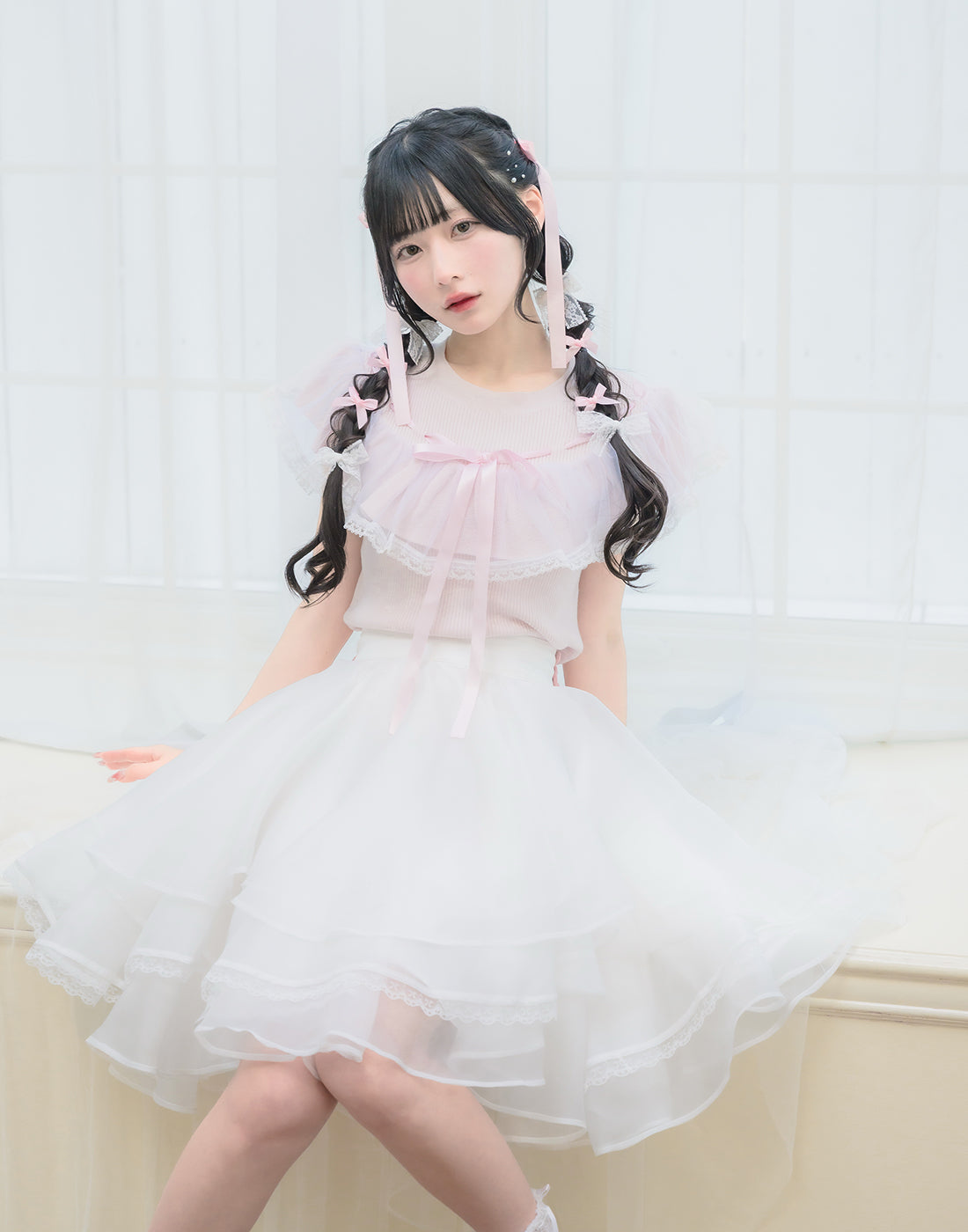 Angelic tulle & ribbonニット – mellfy memory