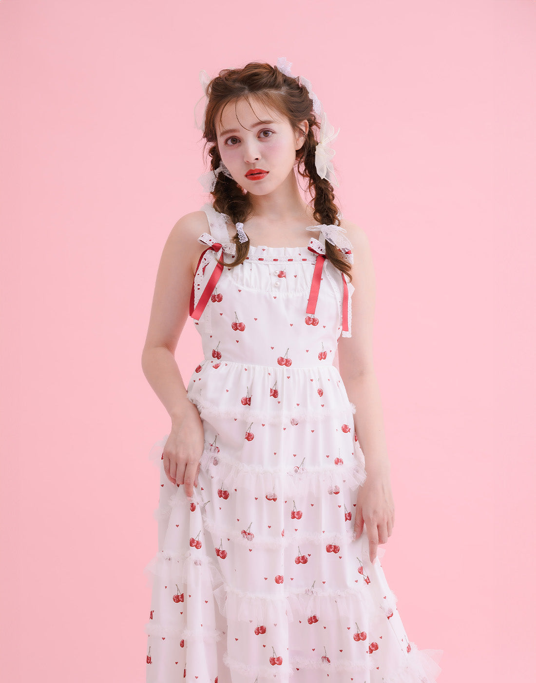 Sweet cherry long ワンピース – mellfy memory