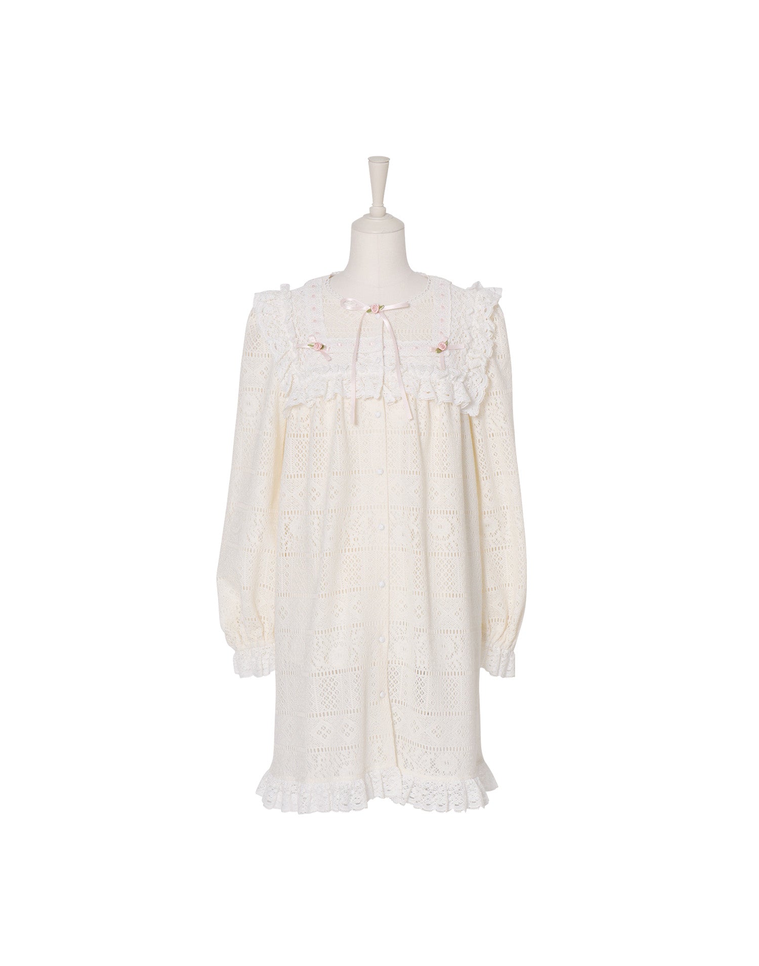 Fiorforte（フィオルフォルテ）rosey lace neglige 長袖・七分袖