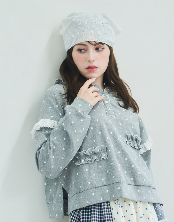 【9月2日(火)12時発売開始】fancy dot sweatshirt／Lolime