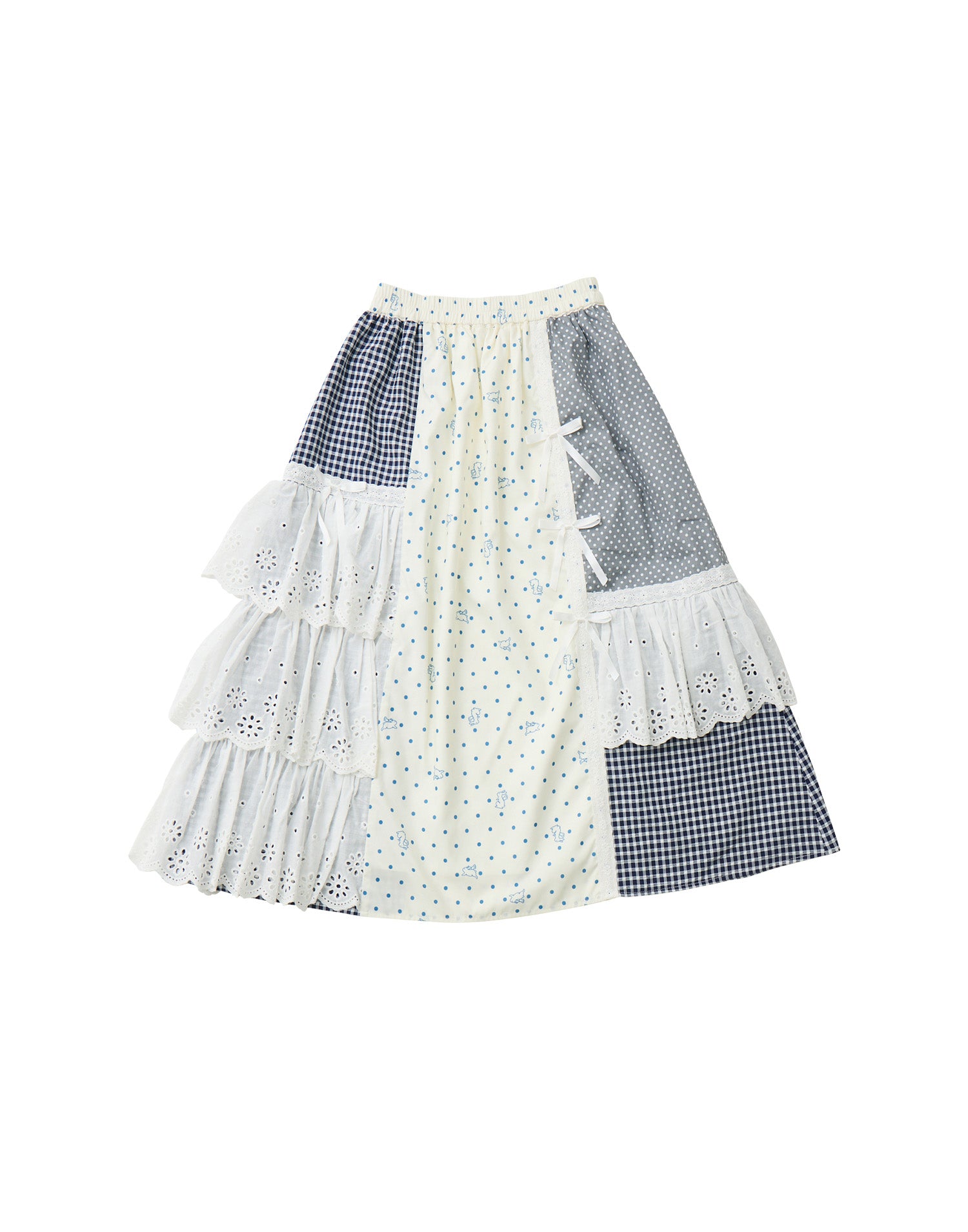 angel bunny frill patchwork skirt／ Lolime（Mサイズ・LL