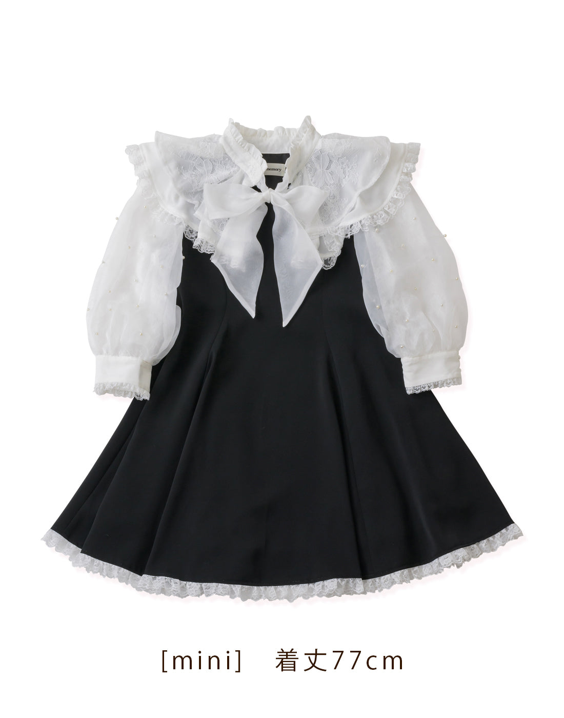 Lacy millefeuille frill collar ワンピース