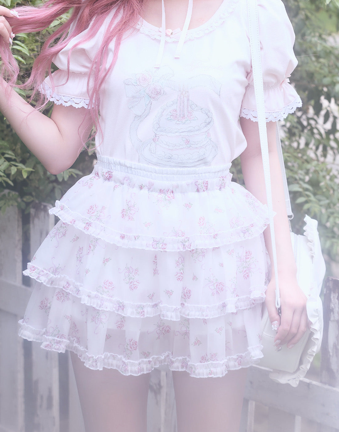 Ribbon rose garden skirt – mellfy memory