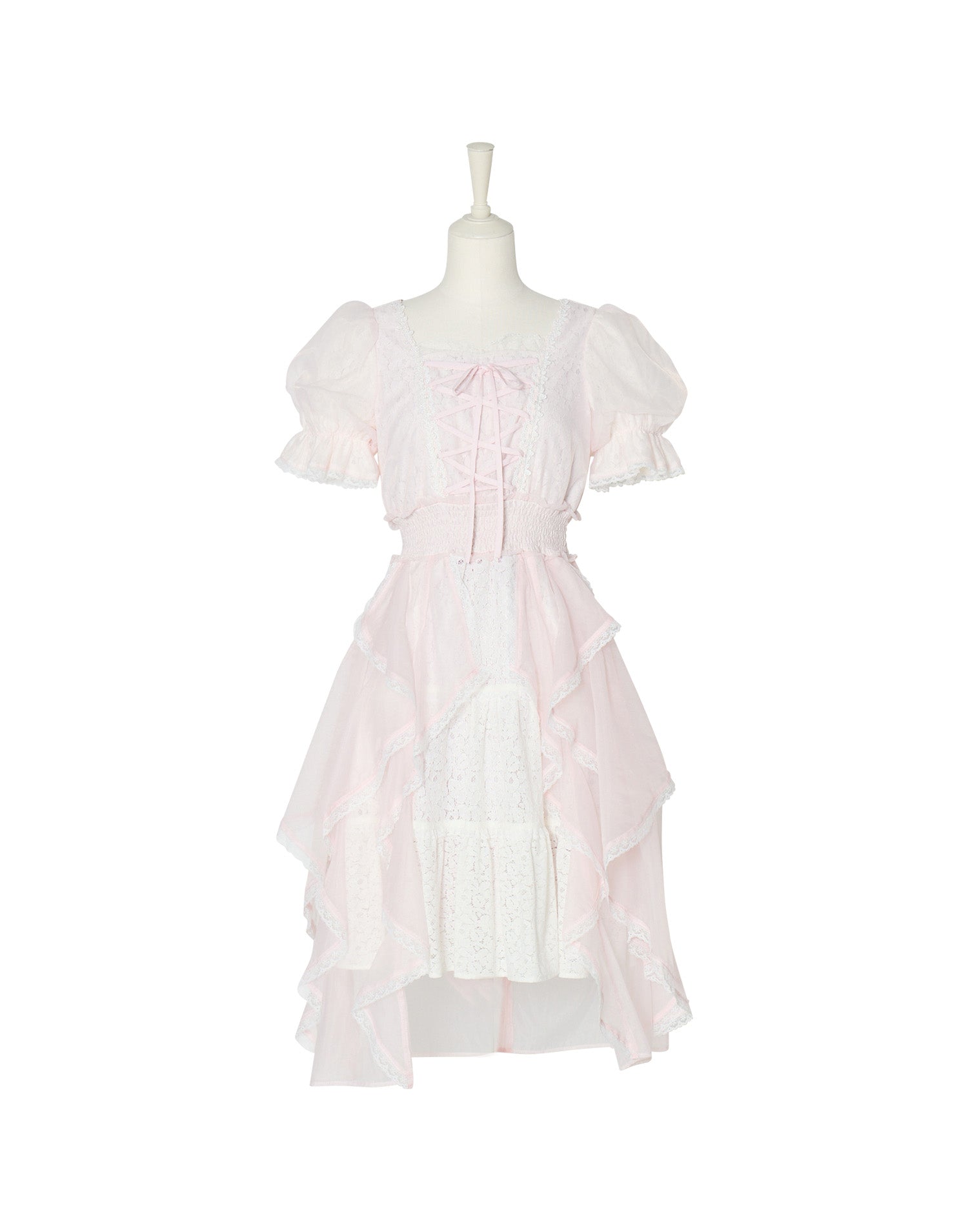 Fairy ruffle long lace onepiece – mellfy memory