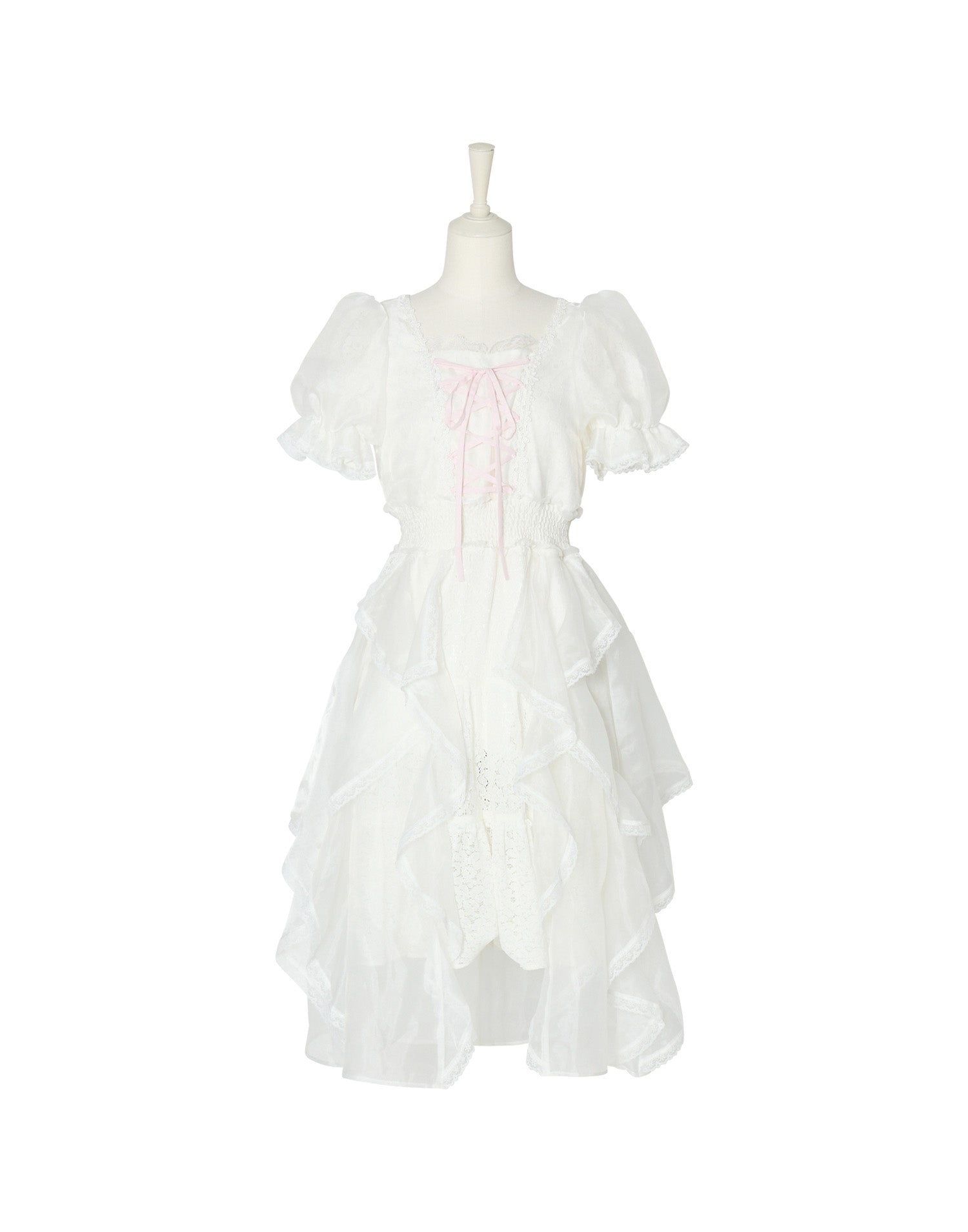 Fairy ruffle long lace onepiece – mellfy memory