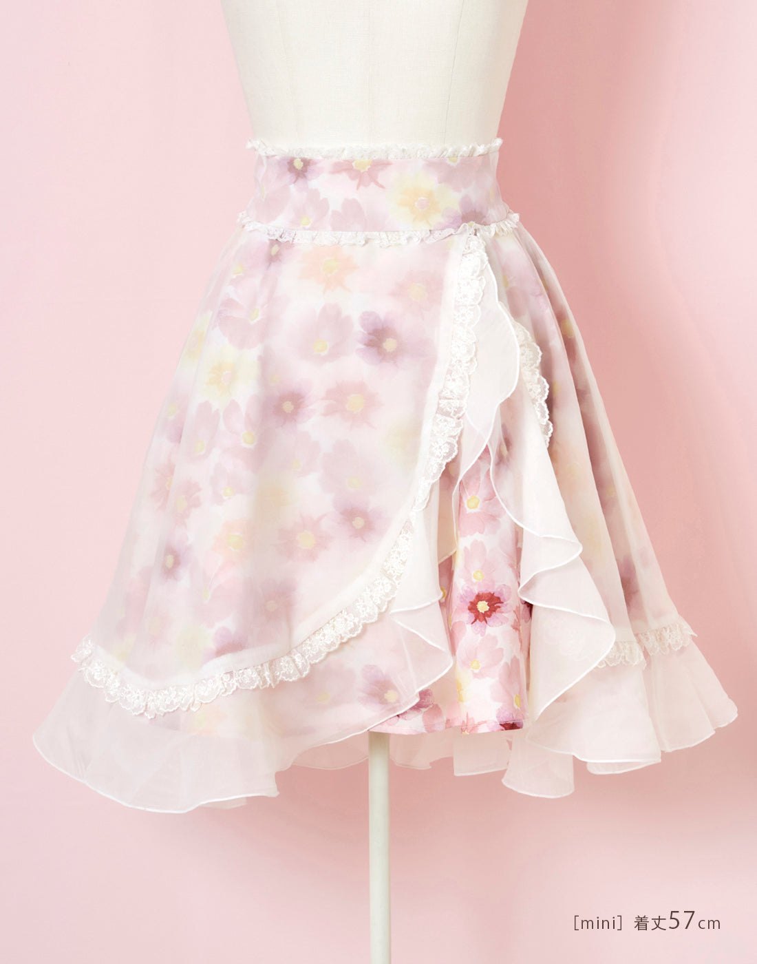 mellfy memory　Floral Butterfly Dollyスカート