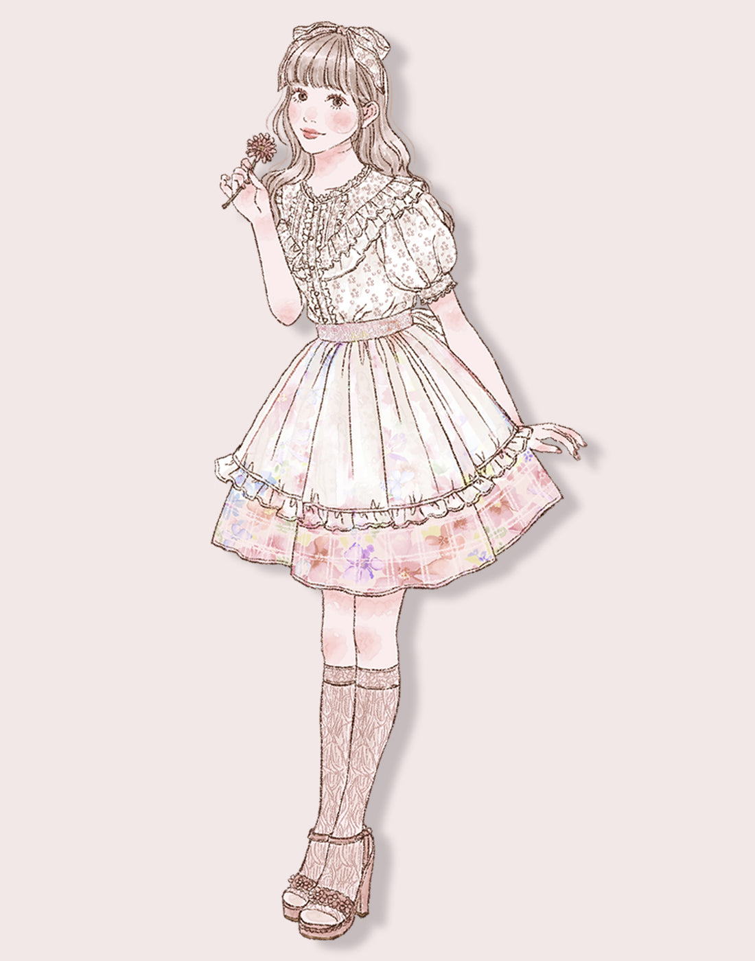 Floral Butterfly Dollyスカート