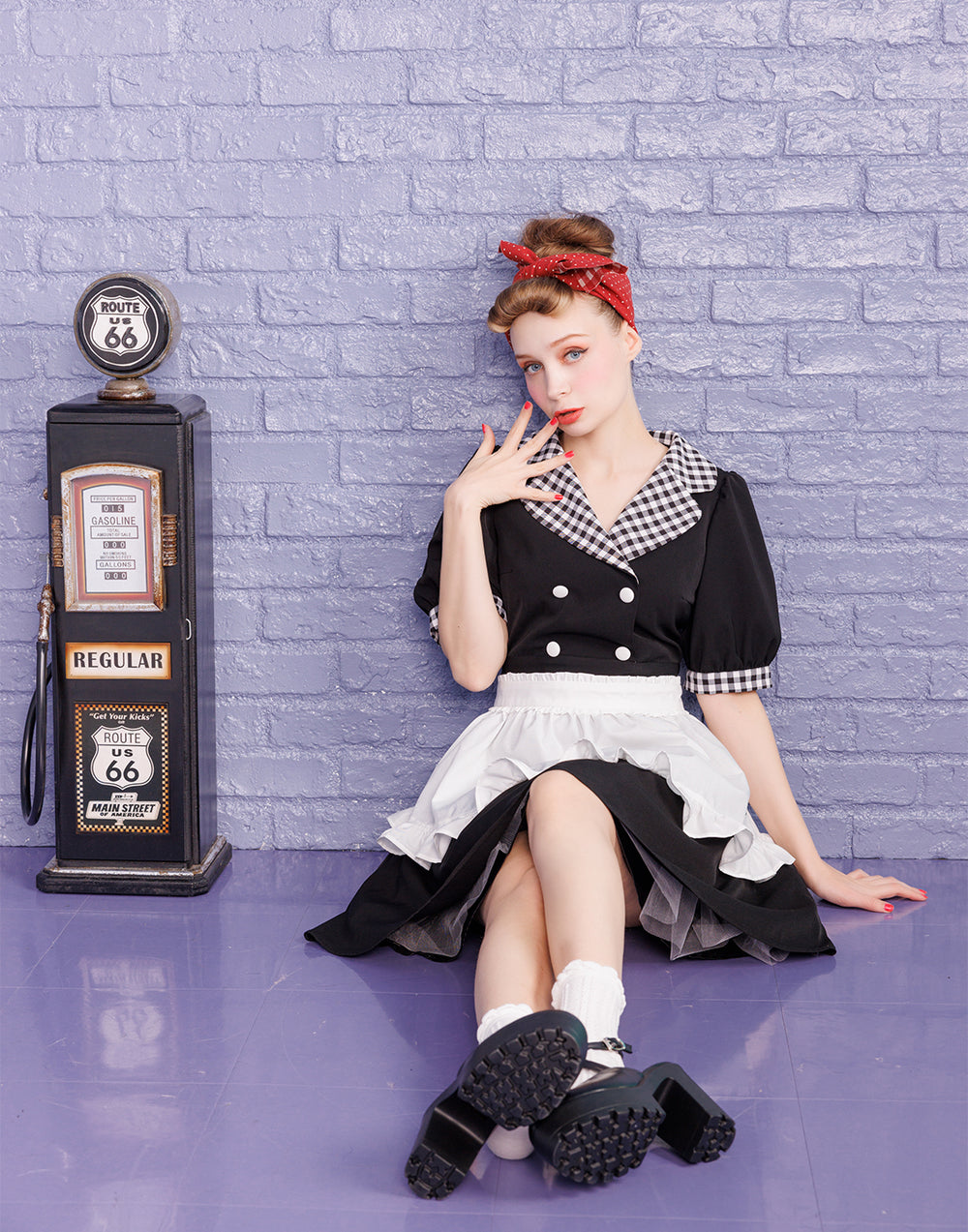 6月発送】DINER GIRL ワンピース／ Lolime（Mサイズ・LLサイズ展開 