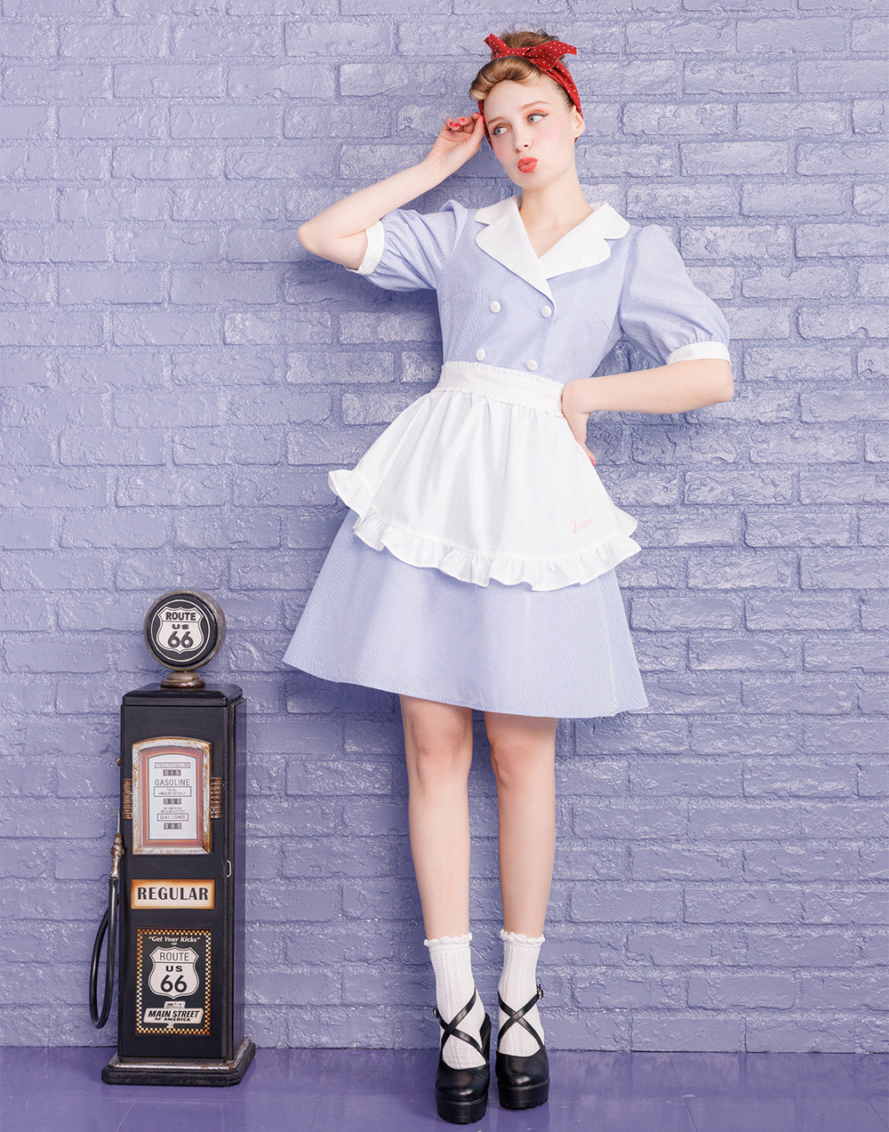 6月発送】DINER GIRL ワンピース／ Lolime（Mサイズ・LLサイズ展開 