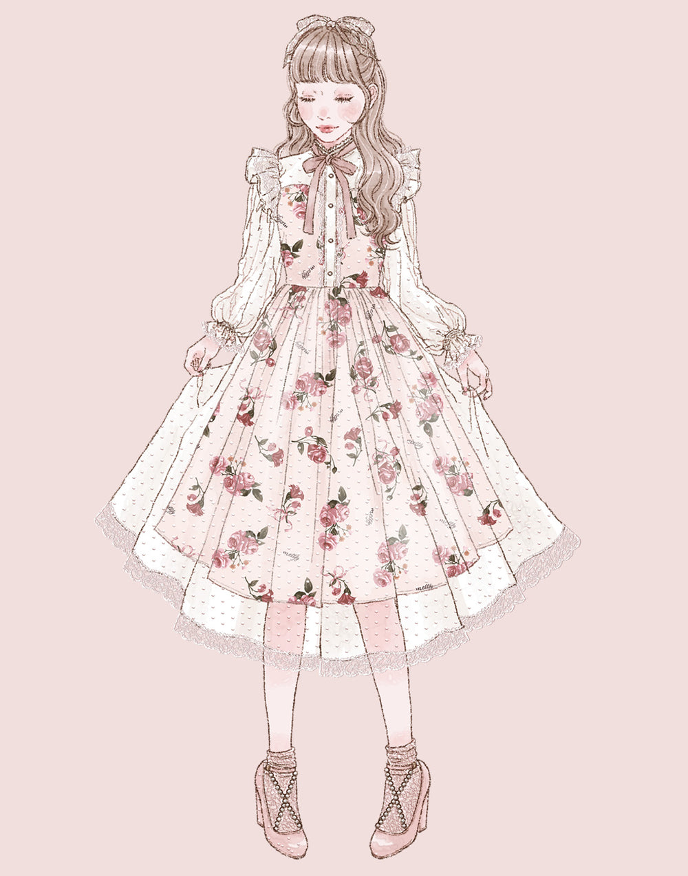 Fragrance of Roseワンピース – mellfy memory